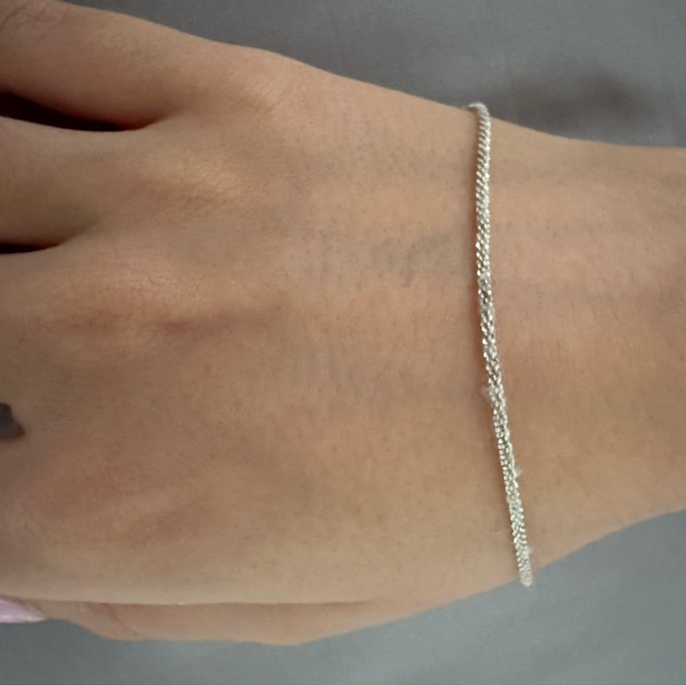 925 sterling Silver Twisted Rope Bracelet - Minimalist Women’s Jewelry